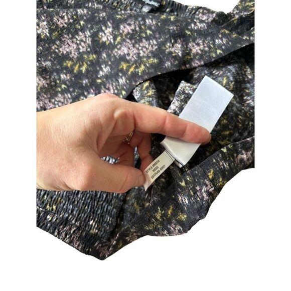 Madewell Hopewell Puff Sleeve Crop Top size L in Blurred Ikat - Picture 9 of 9